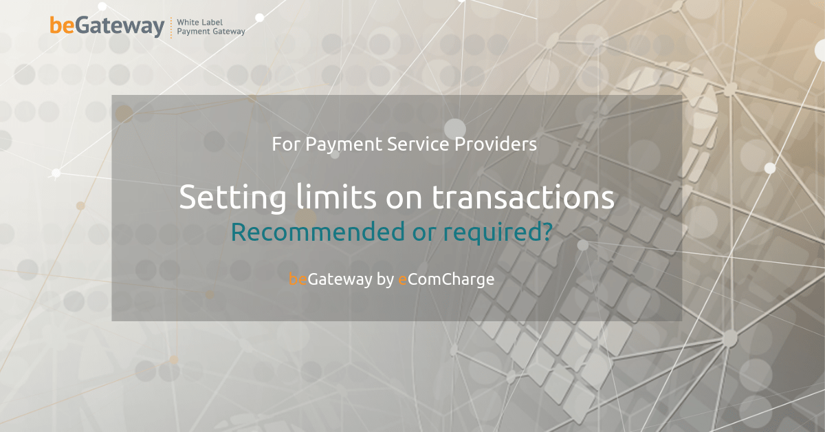 Setting limits on transactions. Recommended or required for a processing company?